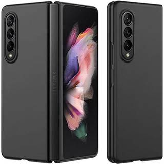 Samsung Galaxy Z Fold4 Gummibelagt Plastik Cover - Sort