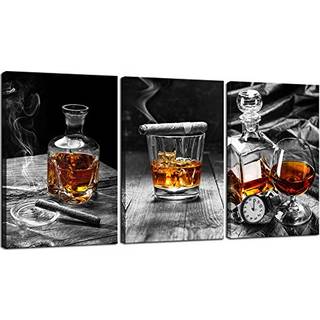 sechars - l?rred udskriver v?gkunst cigaret whisky l?rred v?gkunst spiritus stille Liv maleri billede giclee print p? l?rred indrammet og klar ti