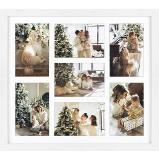 Golden State Art 13.7x15.7 Matted White Wood 7-?bning til 4x6 Collage Picture Frame