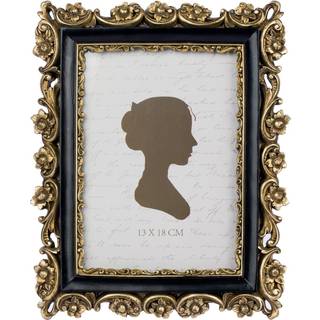 SunLit Vintage Picture Frame 5x7 tommer luksus Antikke fotorammer med glasfront foto display bordplads væg hængende gaveideer guld og sort