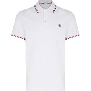 Moncler Contrast Rib Polo White