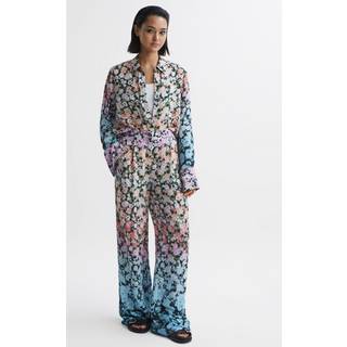 Reiss Reiss Multi Serena Floral Print Wide Leg Trousers