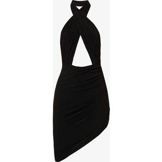 Norma Kamali Halterneck asymmetric minidress - black - L