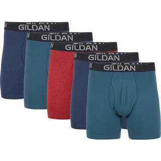 Gildan m?nds undert?j Cotton Stretch Boxer Briefs Multipack Blue Cove/Hawaiian Blue/Heather Red Mark (5-Pack) 2x-Large