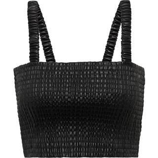 Proenza Schouler White Label faux leather crop top - black - M
