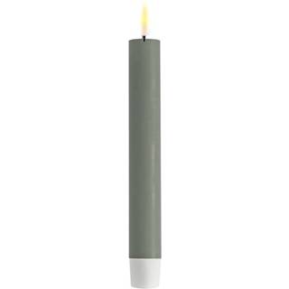 Deluxe Homeart LED Kronelys - 15 cm - Salvie grøn - 2 stk