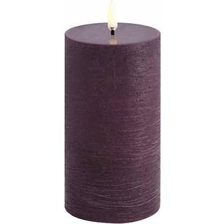 Uyuni - LED Bloklys - Plum - Rustic - 7,8x15,2 cm