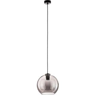 Hængelampe Polaris, spejlet glas, røget