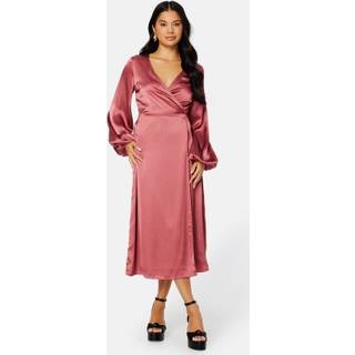 Bubbleroom Occasion Misha Satin Dress Dark dusty pink 38