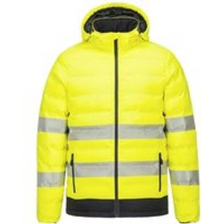 Hi-Vis Ultrasonic varmekanaljakke - Gul/Sort (Størrelse: XXL)