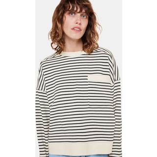Whistles Whistles White Stripe 100% Cotton Sweater