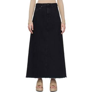 Agolde Hilla denim maxi skirt - black - XS
