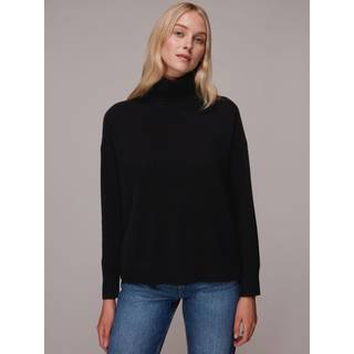 Whistles Whistles Black Cashmere Roll Neck Jumper