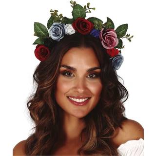 Haarreif mit Blumen & Blättern