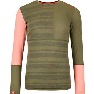 Ortovox Women's 185 Rock'N'Wool Long Sleeve Merino undertøj Damer størrelse XL farve olivengrøn