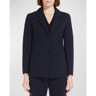 Max Mara Mogador single-breasted blazer - blue - XS