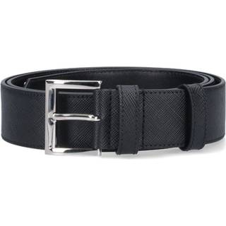 Prada Logo Saffiano leather belt - black - 105CM