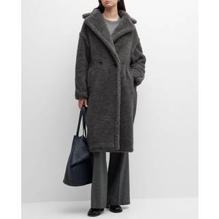 Max Mara Teddy Bear Icon wool and silk-blend teddy coat - grey - M