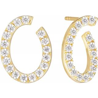 Sif Jakobs Ellisse Ovale Øreringe 18 kt. Forgyldt Sølv SJ-E2321-CZ-YG - Dame - 925 Sterling Silver