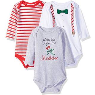 Lille skat unisex baby bomuld bodysuits julussusler 0-3 m?neder