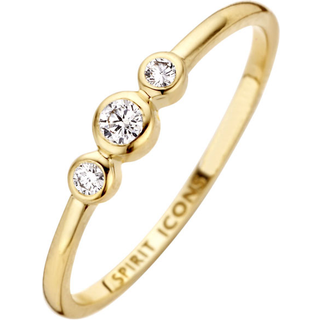 Spirit Icons Trinity Ring i 14 Karat Guld med Brillanter 0,09 Carat W/VS