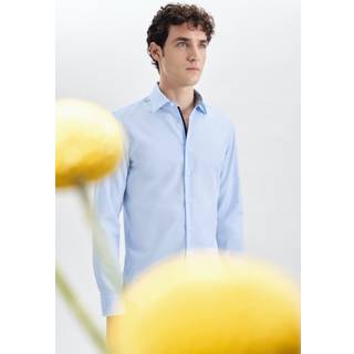 Seidensticker Herren Hemd blau Slim Fit