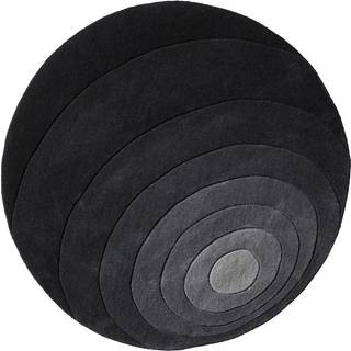 Verpan - Luna Rug Ø120, Grey, 100% New Zealand Wool, Hand tufted - Mønstrede tæpper - Verner Panton - Grå