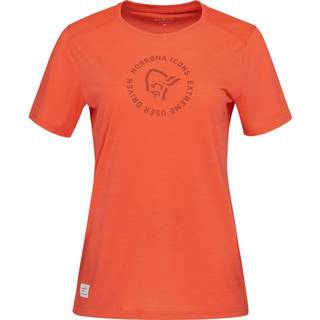 Norrøna Women's Svalbard Wool T- Shirt Orange Alert, S