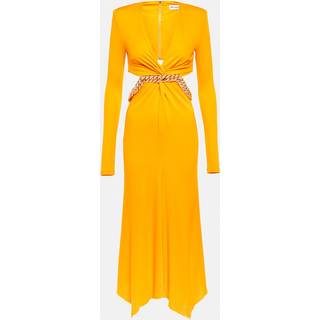 Rebecca Vallance Phoenix cutout jersey midi dress - yellow - XXL