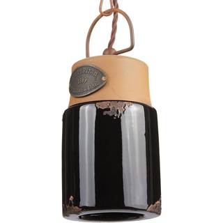 Hængelampe C1620, keramik lampe og metal, sort
