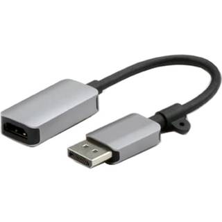 Prokord Video Adapter Premium Dp-hdmi Displayport Hdmi Grå, Sort