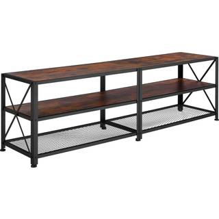 Tv-bord - 161 cm,Industrielt mørkt træ, rustikt