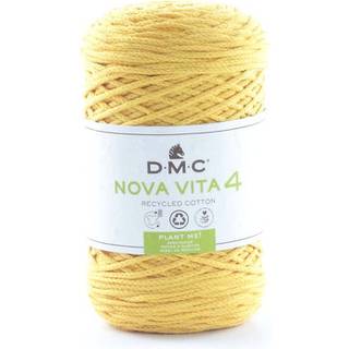DMC Nova Vita 4 Garn Unicolor 09 Yellow Indhold: 80% recycled bomuld, 20% polyester Vægt: 250 gram = 200 meter Anbefalede strikkepind 5mm Anbefalede hæklenål 4mm Strikkefasthed: 10 x 10 cm = 14m x 23 p Finvask30ºC / Tørres fladt.
