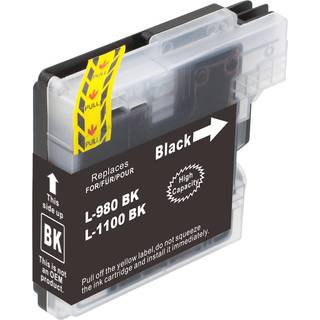 Brother LC980BK sort printerpatron 17ml alternativ LC980BK