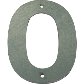 Jasa Company husnummer 0, med skruehuller, 10 cm, galvaniseret