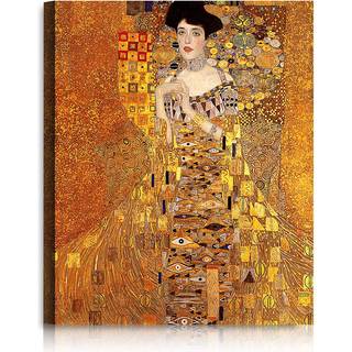 A&T Artwork The Lady in Gold af Gustav Klimt. Den verdensklassiske kunst reproduktioner giclee lærred udskriver vægkunst til boligindretning 30x2