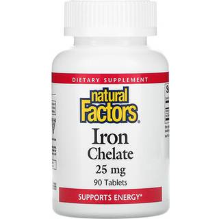 Natural Factors – Jernkelat 25 mg (90 tabletter)