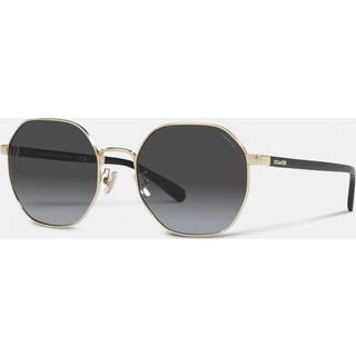 Coach HC7147 CH556 Asian Fit 90058G 56 Solbriller Kvinder Guld - Shiny Light Gold - 56mm