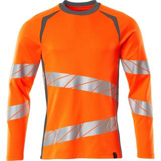 MASCOT ACCELERATE SAFE T-shirt, langærmet, hi-vis orange/mørk petroleum - 2XL
