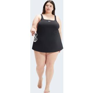 Speedo badedragt i store størrelser til damer - Swim Dress - Sort