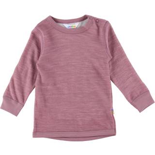 Bluse i sart rosa bambus inderst og uld yderst