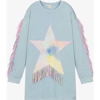 Stella McCartney Kids Printed cotton jersey dress - blue - Y 4