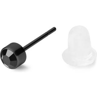 3MM Rund Sort & Sort Kubisk Zirkon Ørering