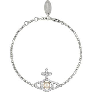 Vivienne Westwood Silver + Pearl Olympia Bracelet - Silver - 17.5cm