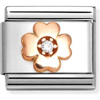 Nomination Rose Gold White Four-Leaf Clover