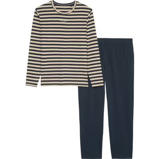 Marc O Polo Men Long Pyjama Set - Beige/navy - Medium