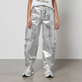 Ganni Jeans Foil Denim Stary 26 - White - 26