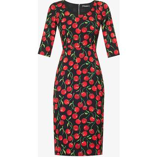 Dolce&Gabbana Cherry silk-blend midi dress - red - XS