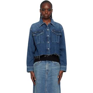 Agolde Nyx cropped denim shirt - blue - M