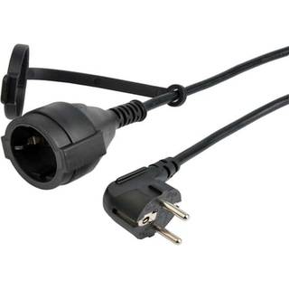 Prokord Power Cord 10m Extenstion Angeld Schuko Black 10m. Cee7/7 Cee7/4 Sort